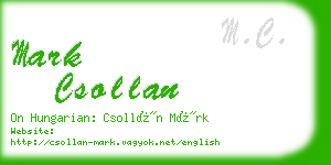 mark csollan business card